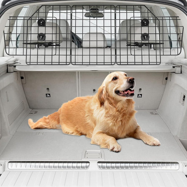 Dog Car Barrier - Foldable & Adjustable Divider for SUV Trunk Cargo Area, Dog Gate