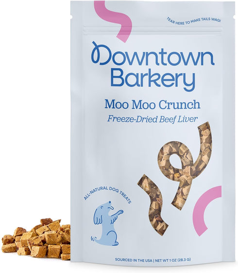 Downtown Barkery Freeze Dried Dog Treats, All Natural Low Calorie Dog Treats, Freeze Dried Beef Liver, 1 Oz