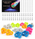 Glow-in-Dark Kids Rock Climbing Holds - 15 Luminous Colorful Holds, Install on Wall or Indoor/Outdoor Playset, Easy DIY