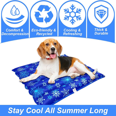Dog Cooling Mat - Suitable for All Types of Pets, Durable Cooling Fabric for Better Cooling Sensation (Large, 29.5" x