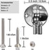 Mounts,316 ZOMCHAIN Ratchet Rail Mount, Marine VHF Antenna Stainless Steel Adjustable Base Mount for Boat