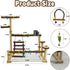 kathson Parrot Play Stand Parakeet Playground Bird Jungle Gym Wood Conure Playstand Hanging Chewing Toys with Swings