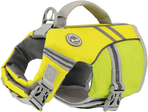 VIVAGLORY Sports Style Dog Life Jacket, Adjustable & Durable Swim Vest with Extra Flotation for Small Dogs