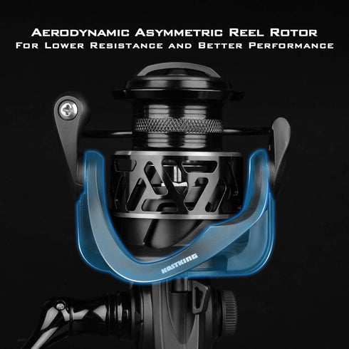 KastKing Zephyr Spinning Reel - Fresh and Saltwater Fishing Reel, 7+1 Stainless Steel Ball Bearings, 22 Lbs Drag