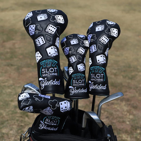 Golf Club Covers, Leather Lucky 777 Blade Putter Headcover, Driver Covers, Fairway Wood, Hybrid Head Cover, 3 Wood