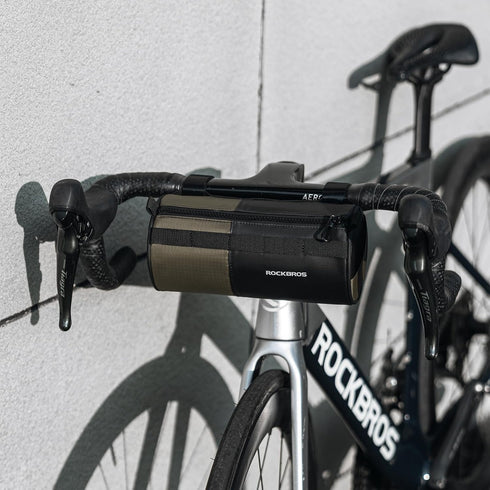 ROCKBROS Bike Handlebar Bag with Shoulder Strap for Bicycle Storage, Suitable for Road, Mountain, and Gravel Bikes