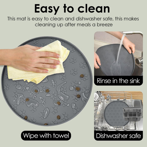 1 Pack 10.9 10.9 (1 Pack, Pet Feeding Mats for Food and Water, Waterproof Anti-Slip Placemats for Dog Cat Bowl