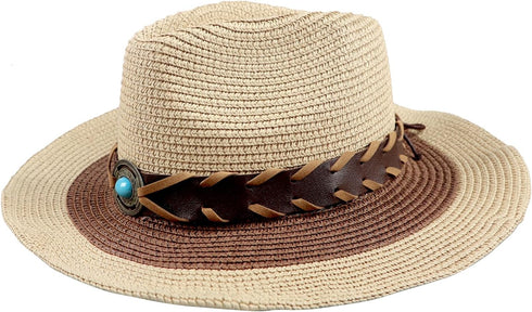 Straw Sun Hat Spring and Summer Men Women Leisure Play Beach Travel Woven Outdoor Fishing UV Protection Crochet Bucket Hat