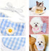 ANNUOZE 5PCS Cute Lace Pet Bib, Sweet Plaid Flower Cat Bandana, Kitty Scarves, Cotton Saliva Towel for Small Medium Dog