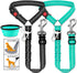 Paercute 3 Piece Dog Car Seat Belt Set - Retractable Adjustable Pet Seatbelts
