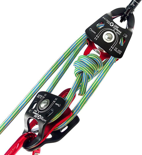 GM CLIMBING 40kN Micro Double Pulley Prusik Minding Ball Bearing for Arborist Tree Climbing Rigging