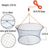 24 20 12 Palmyth Wire Grid Bottom Crab Nets Two Ring Crab Kit with Harness and Bait Clip X X