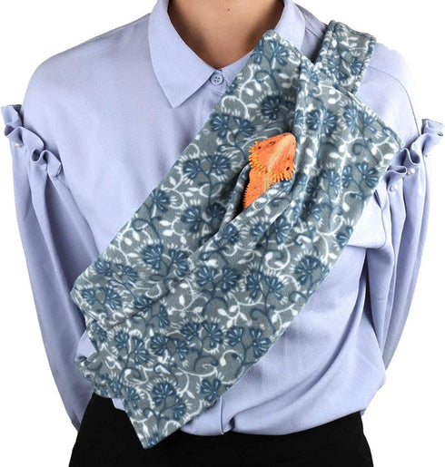 Lizards Sling Carrier, Breathable Adjustable Reptile Carrier Bag for Bearded Dragon & Small Animals