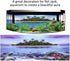 3D Effect Aquarium Fish Background Coconut Tree Beach Double-Sided Adhesive Wallpaper Decor (91 * 50cm)