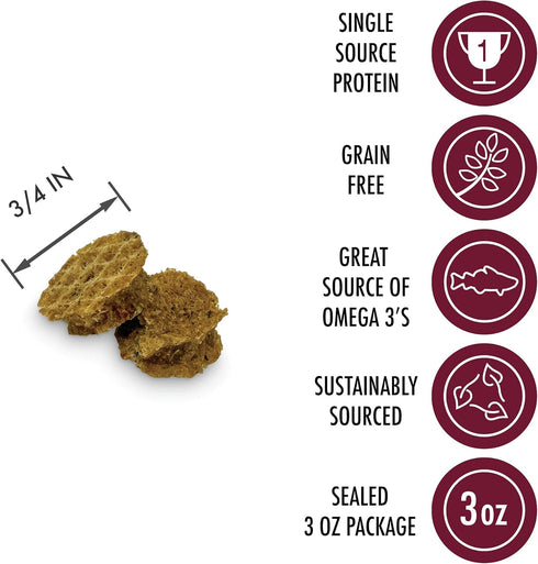 Wild Eats Cod Single Ingredient Dog Treats, Dog Chews & Dog Snacks (North Atlantic Cod - Great Alternative to Dog Bones, Dog Biscuits, Dog Chew Bones & Salmon Dog Treats) (Treats, 3 OZ)