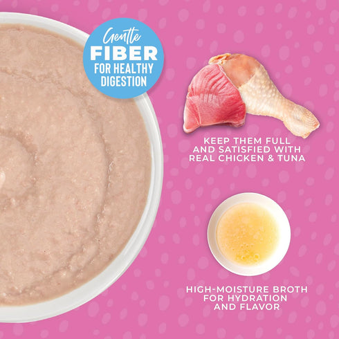 2.4 oz. (12 Count) Tiki Cat Baby Mousse Wet Cat Food, Chicken, Tuna & Chicken Liver, Pouch