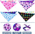 PET SHOW 4 Pack Paw Print Big Dog Bandanas Set - Reversible Adjustable Scarves for Medium Large Dogs