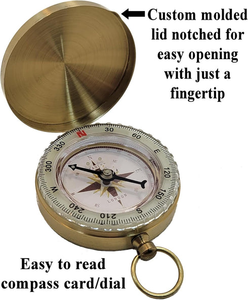 Personalized Compass for Baptism, Confirmation, First Communion - Engraved Gift of Faith for Catholic or Christian Men,