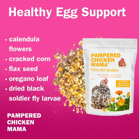 (10 Pampered Chicken Mama Mealworm, Black Soldier Fly Larvae, Corn, Flax, & Herb Treat Pounds) for Backyard Chickens