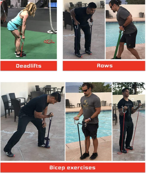 WODFitters Home Gym Handles - Portable Workout Equipment for Resistance Bands, Full Body Kit