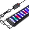 AQQA Full Spectrum LED Aquarium Light - Adjustable 12"-54" Multi-Color White Blue Red Green LEDs for Freshwater Plants