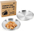 2Pcs Whisker Friendly Cat Dishes Set, 6.7" Stainless Steel Shallow Bowls, Wide Metal Food Dish for Cats, 13 OZ