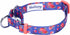 Blueberry Pet Spring Scent Inspired Rose Print Martingale Safety Training Dog Collar, Irish Blue, Medium, Heavy Duty Adjustable Collars for Dogs