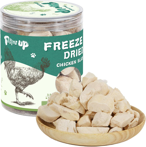 PAWUP Freeze Dried Chicken Dog Treats, Single Ingredient Whole-Cut Chicken Breast, High