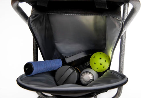 Montana Pickle Co. Backpack 225 lbs Pickleball Chair with Backrest Folding Stool Chair Compact and Paddle Sleeve