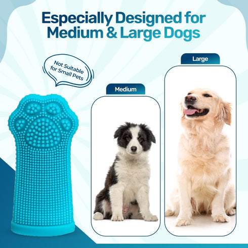 Hera Harmony 3 Pack Finger Toothbrush for Dogs & Cats, Soft Silicone Pet Dental Care Brush for Plaque & Tartar Removal