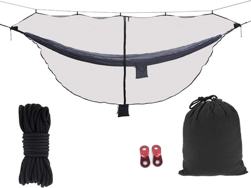 Mosquito Net for Camping Hammock, Compact Lightweight Netting, 12' Long with Dual Side Zippers