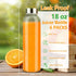 18 oz, 100% Set 6 Zukro Glass Juice Bottles with Lids for Juicing Reusable Clear Glass Water Bottles with Stainless