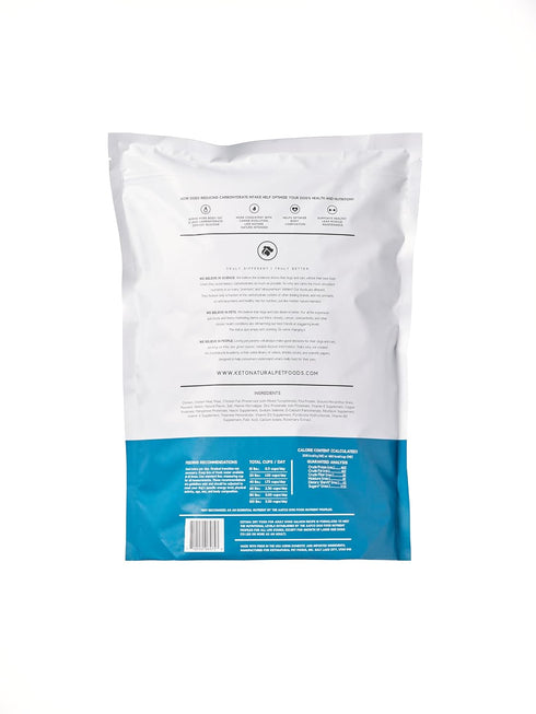 Ketona Chicken Recipe Adult Dry Dog Food, Natural, Low Carb (5%), High Protein (46%), Grain-Free, 4.2 lb