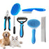 Generic 7PCS Dog Grooming Brush Kit for Shedding and Matted Fur, Self-Cleaning Slicker