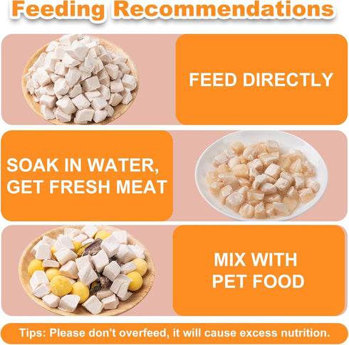 Freeze Dried Chicken Dog Treats, 4 OZ, Raw Chicken Breast Cube, High Protein Snacks, Grain Free