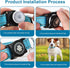 Airtag Dog Collar, Nylon Collar with Waterproof Holder, Reflective Adjustable Pet Collar for Heavy Duty Dogs