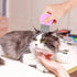 Flea Comb for Dogs & Cats, 5 Pieces Grooming Set with Metal Teeth and Storage Pouch (Pink)