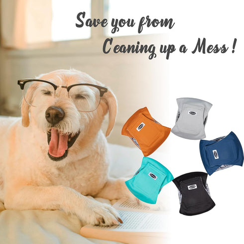 Wraps(5 Pack) Tuiskusa Male Dog Diapers, High Absorbing Dog Belly Bands for Male Dogs, Washable Reusable Dog Male