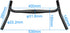 TouringBike Handlebar Aluminium Alloy PRO, Suitable for Touring Bike Long Time Riding (f31.8mm, Black)