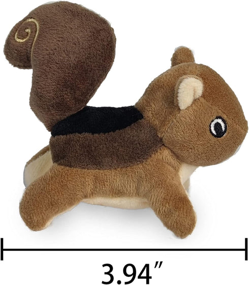 Hide and Seek Dog Toy, Stuffed Animal Tree House, Burrow Toy for Small Dogs (Replacement Animals, Squirrel)