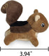 Hide and Seek Dog Toy, Stuffed Animal Tree House, Burrow Toy for Small Dogs (Replacement Animals, Squirrel)