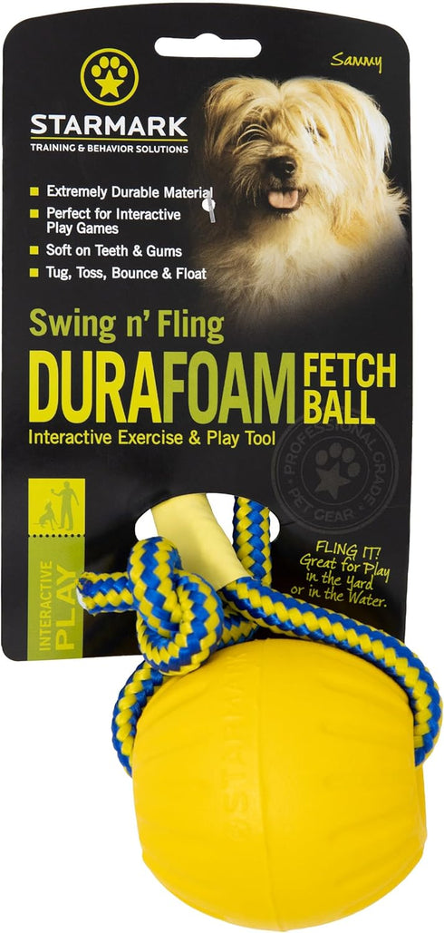 Starmark Swing 'n Fling DuraFoam Ball Dog Toy, Medium
