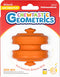 PetDreamHouse Chewtastic Geometrics Natural Rubber Enrichment Dog Toy Geo-Hex Orange, Engaging Rolling