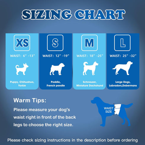 50ct) LeapSheep Disposable Dog Diapers Male, Super Absorbent Male Dog Wraps, Puppy Diapers for Doggie Training