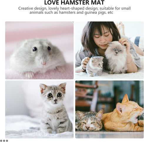 2pcs Set balacoo Small Pet Sleep Mat Hamster Warm Pad and Guinea Pig Insulated Cushion, Soft Fleece Nesting Pads