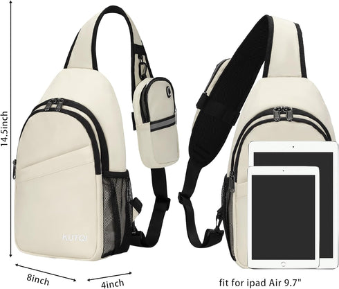 Backpack Daypack Crossbody Sling Bag for Women Men Multipurpose Sling Travel Essentials Hiking Shoulder Bag