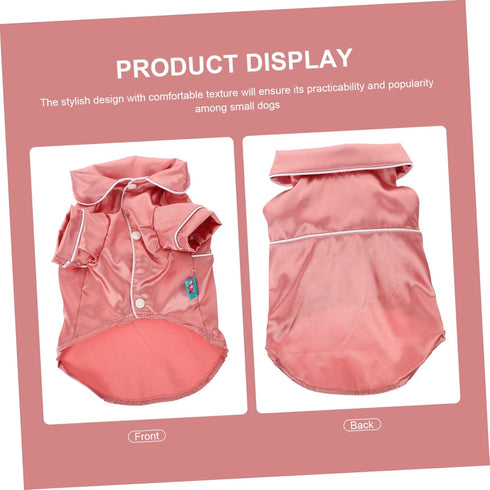 Dog Pajamas Bathrobe, Girls Sleepwear Clothes for Small Dogs, Pink Cotton