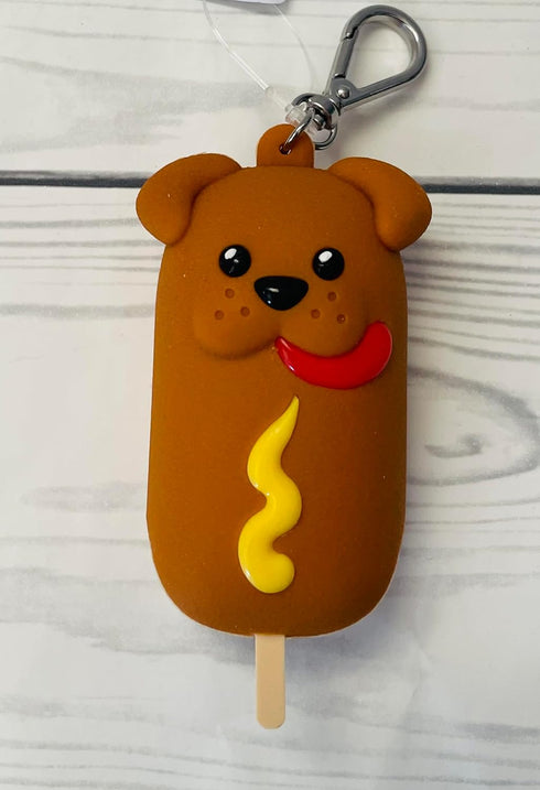 Pocketbac Holder for Hand Sanitizer - Corn Dog Design