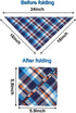 8 Pack Triangle Dog Bandanas, Reversible Plaid Painting Bibs, Washable Christmas Dog Apparel & Accessories Set