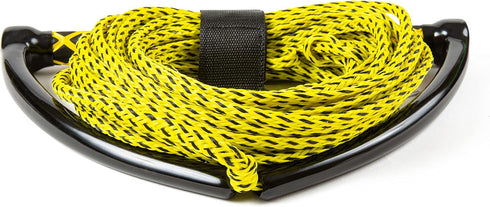 WOW Sports Watersports Rope - 65 ft for Wakeboard, Wakesurf, & Water Skiers, UV Treated with Floating Handle